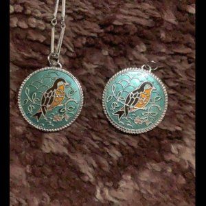 2 Sarah Coventry Enamel Bird Necklaces